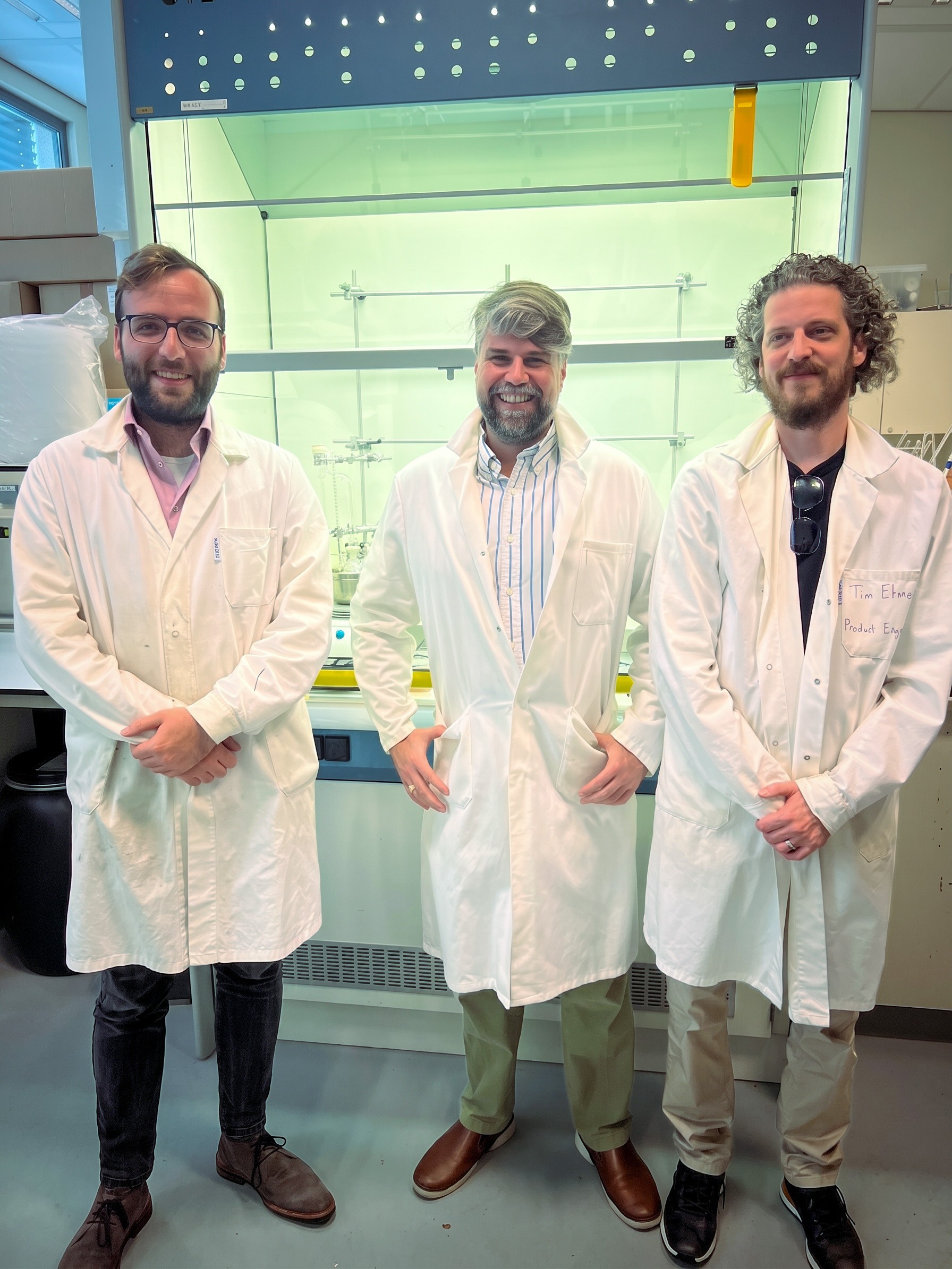 Stan Franssen (Lab Director Affix Labs), Tom Sam (Founder Affix Labs) and Stijn de Roover (CEO Affix Labs).